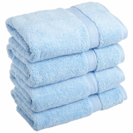 Superior 900GSM Egyptian Cotton 4-Piece Hand Towel Set  Light Blue 900GSM HAND LB